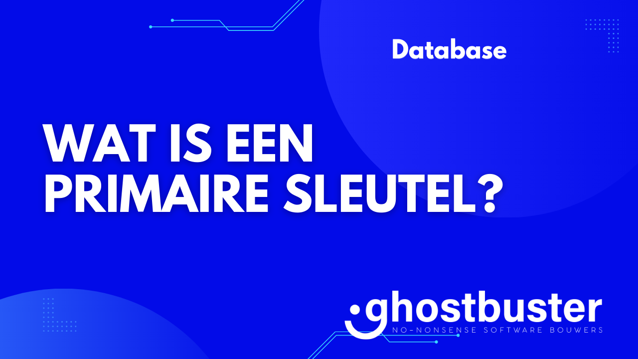Wat is een primaire sleutel?